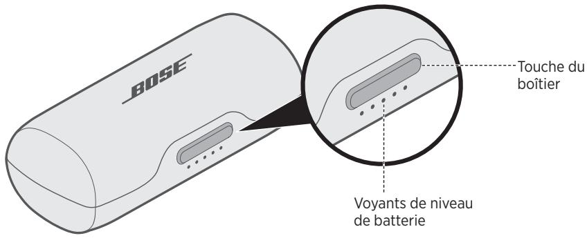 BOSE Soundsport Free Black - Vérification du niveau de la batterie du boîtier de recharge - 1