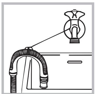 INDESIT EWC61252W - Raccordement du tuyau de vidange - 2
