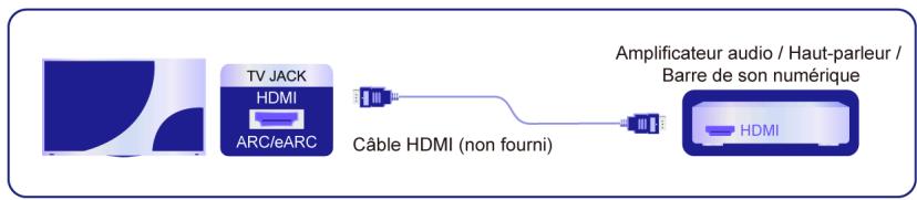 HISENSE 55SE7NQ2024 - Connexion d'un système audio numérique avec ARC/eARC - 1