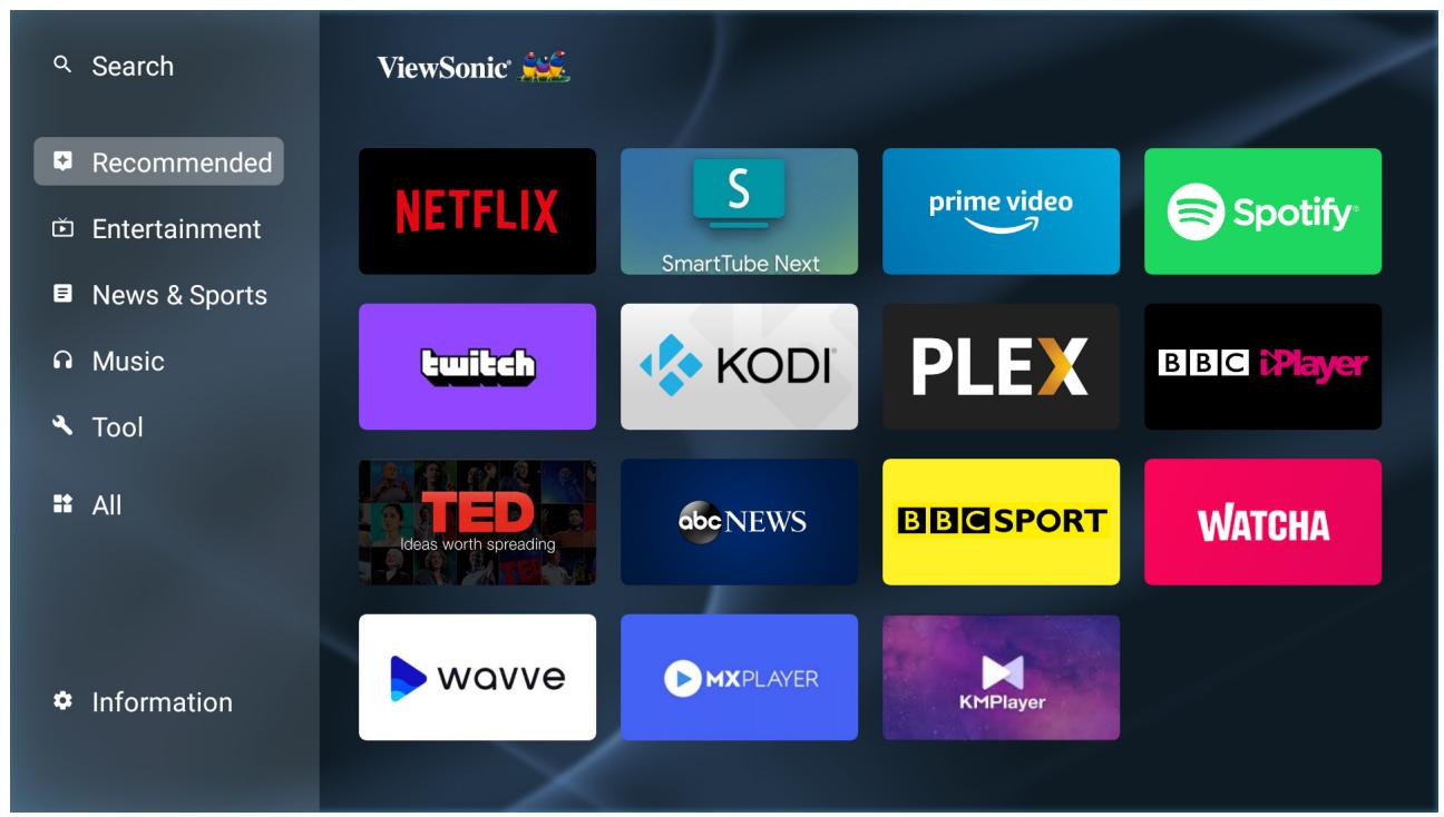 VIEWSONIC HC X11-4K - Centre d'applications - 3