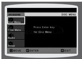 SAMSUNG HT-X20R - Utilisation du menu du disque - 3