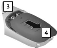 GIGASET E550 - Insertion des batteries et fermeture du couvercle des batteries - 4