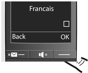 GIGASET E550 - Modifier la langue de l'écran - 4