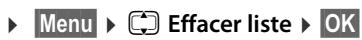 GIGASET E550 - Effacer toutes les entrées - 1