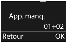 GIGASET E550 - Accès à la liste des appels en absence - 4
