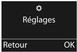 GIGASET E550 - Sélectionner une fonction : - 1