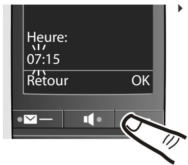 GIGASET E550 - Réglage de la date et de l'heure - 6