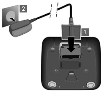 GIGASET E550 - Raccordement du chargeur (s'il est fourni) - 1