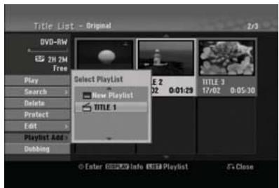 HITACHI DV-DS253E - Ajout de titres/chapitres à la liste de lecture RAM -rwvr - 2