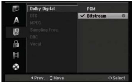 HITACHI DV-DS253E - Réglages audio - 1