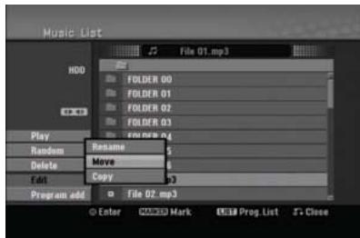 HITACHI DV-DS253E - Déplacement d'un ou de plusieurs fichiers - 1