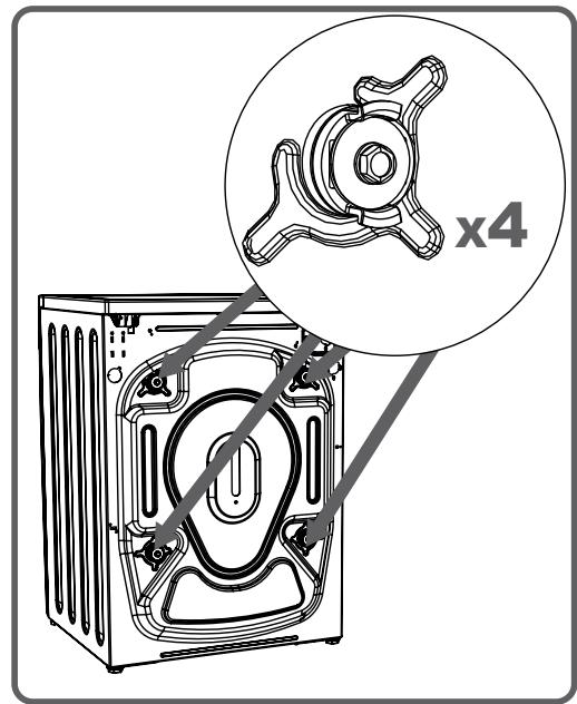 PROLINE FP6100WE - CHAPITRE -3: INSTALLATION VOTRE LAVE-LINGE (RETRAIT DES VIS DE BRIDAGE TRANSPORT) - 1