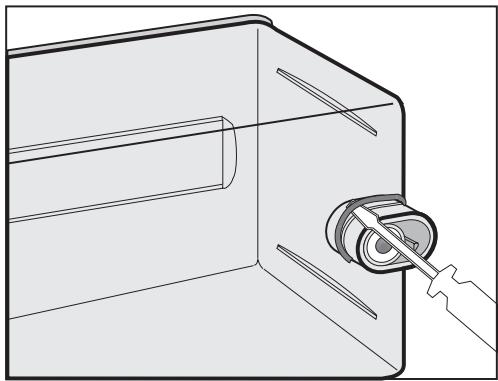 MIELE DG 155-1 INOX - Pour remplaçer le joint torique ② sur le réservoir d'eau : - 1