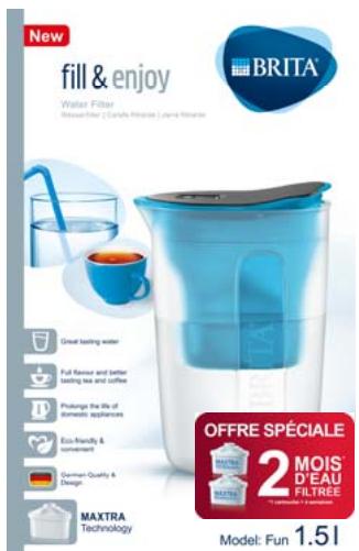 BRITA FUN ROSE NEW - Fun + 2 cartouches - 2