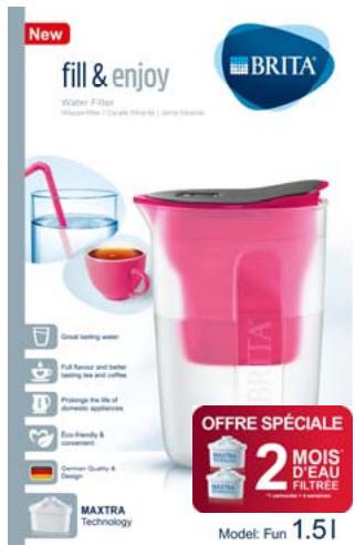 BRITA FUN ROSE NEW - Fun + 2 cartouches - 3