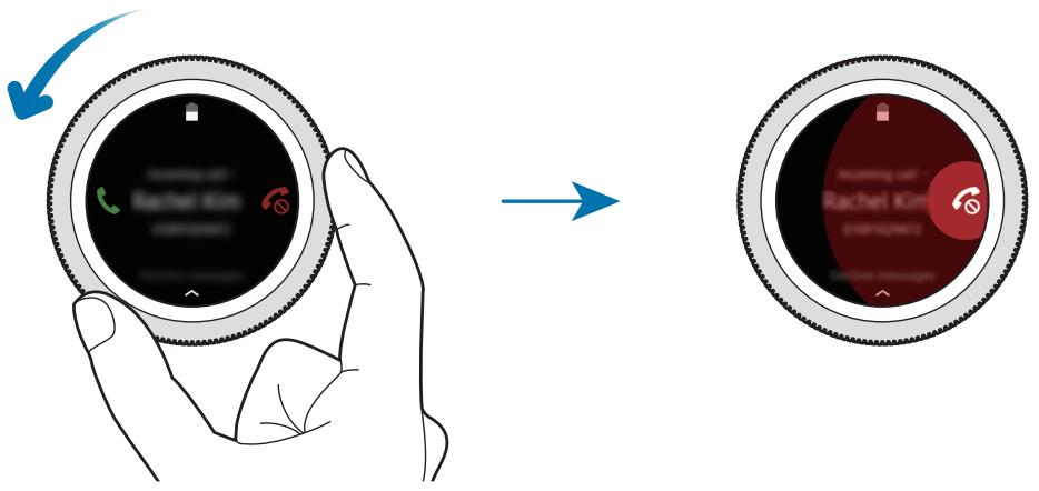 SAMSUNG GEAR SPORT - Rejeter un appel - 1