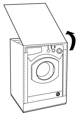 ARISTON CDE 129 - Application du panneau d'habillage en bois sur la porte et montage du machine à laver à l'intérieur des éléments: - 2