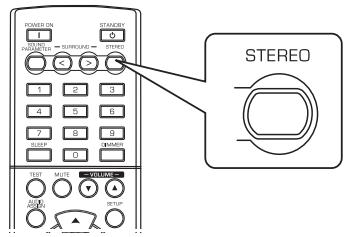 SHERWOOD RD6505 - Pour annuler le mode surround pour une lecture stéreo - 2
