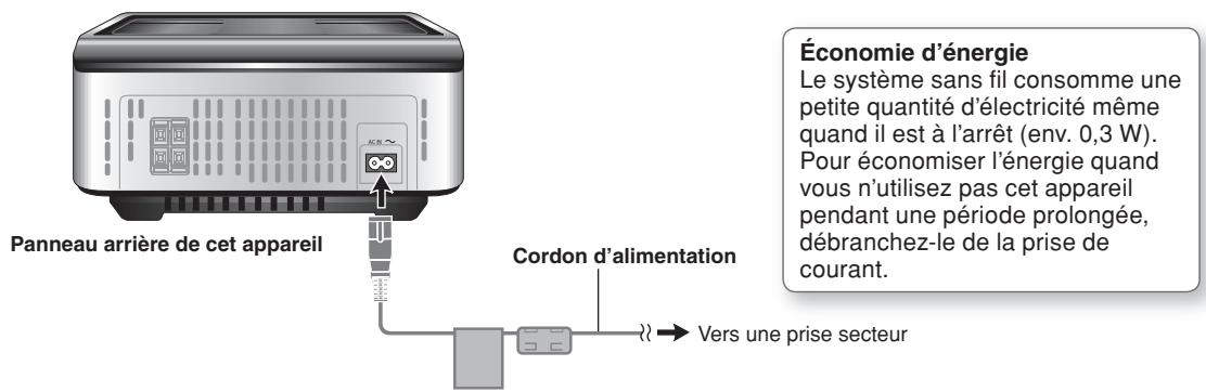 PANASONIC SC-PT 350 WEG - Raccordement du système sans fil à l'alimentation électrique - 1