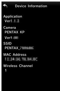 PENTAX KP - Communication Settings (Paramètres de communication) - 2