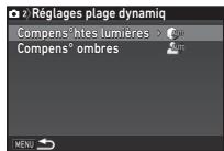 PENTAX KP - Compensation des hauteurs lumieres Compensation des ombres - 2