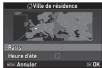 PENTAX KP - Utilizez « pour sélectionner une ville. - 1