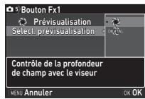 PENTAX KP - Réglage de la prévisualisation - 1