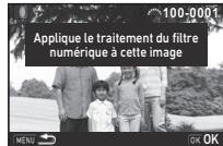 PENTAX KP - Utilisez pour selectionner une image à laquelle appliquer les mêmes effets de filtré puis appuyez sur le bouton OK. - 1