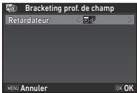 PENTAX KP - Bracketing prof. de champ - 2