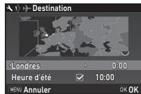 PENTAX KP - Utilisez  pour selectionner une ville. - 1