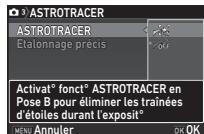 PENTAX KP - Réglage de l'ASTROTRACER - 2