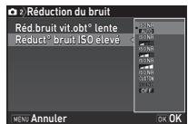 PENTAX KP - Réduire le bruit lors d'une prise de vue avec une sensibilité ISO elevée - 2