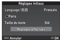 PENTAX KP - Appuyez sur▼ pour sélectionner [Réglages effectuels] puis appuyez sur OK. - 1