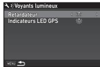 PENTAX KP - Réglage de l'éclairage des voyants - 1