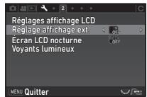 PENTAX KP - Ajustement de la luminosité de l'écran pour les prises de vue en extérieur - 1