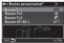 PENTAX KP - Réglage du fonctionnement du bouton - 1