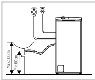DARTY LAVE-LINGE-TOP-PTL6100 - Connecting the drain hose - 2