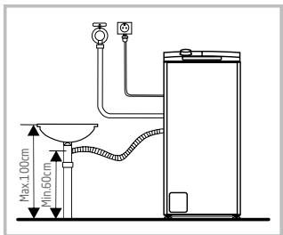 DARTY LAVE-LINGE-TOP-PTL6100 - Raccordement du tuyau de vidange - 2