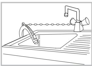 DARTY LAVE-LINGE-TOP-PTL6100 - De afvoerslang installeren - 2