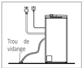 DARTY LAVE-LINGE-TOP-PTL6100 - Raccordement du tuyau de vidange - 1