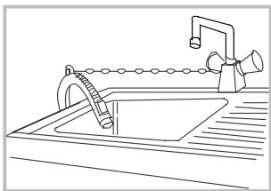 DARTY LAVE-LINGE-TOP-PTL6100 - Connecting the drain hose - 3