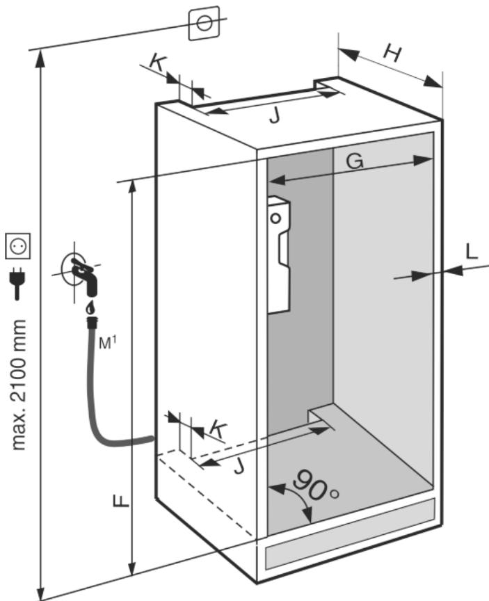 LIEBHERR iCN 3386 PREMIUM - Dimensions de la niche - 1