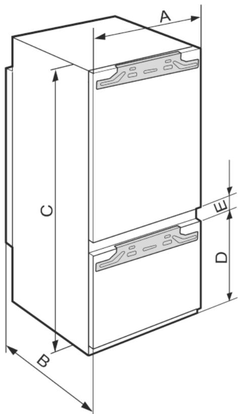 LIEBHERR iCN 3386 PREMIUM - Dimensions de l'appareil - 1