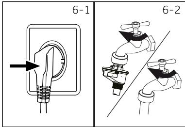 HAIER HW80-B14939S8 - Raccordement à l'approvisionnement d'eau - 1