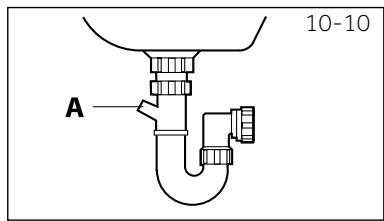 HAIER HW80-B14939S8 - Raccordement du tuyau de vidange à l'évier - 3