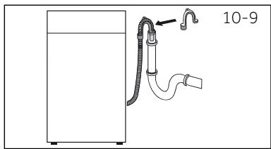 HAIER HW80-B14939S8 - Raccordement du tuyau de vidange à l'évier - 2
