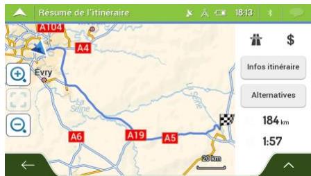 MAPPY ULTi 585 CAMP - .2 Vérifier des informations sur l'itinétaire et les alternatives - 3