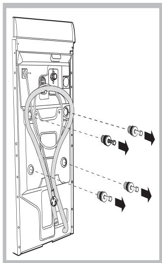 INDESIT WITL1001BLANC - Déballage: enlever les 4 vis - 1