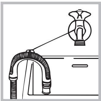 INDESIT WITL1001BLANC - Raccordement du tuyau de vidange - 2