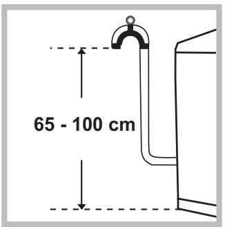 INDESIT WITL1001BLANC - Raccordement du tuyau de vidange - 1